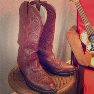 ACME Cowboy Boots 8 Western Vintage- Vibram Soles